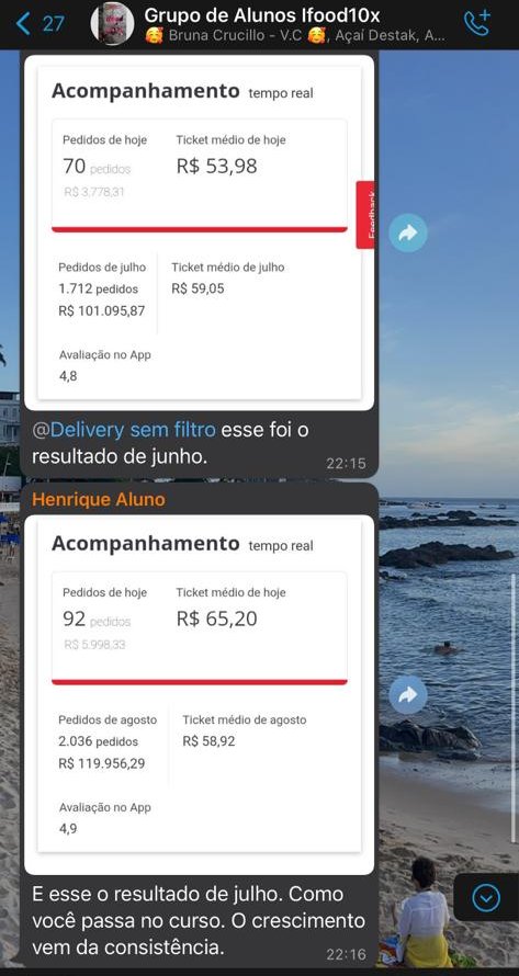 Print do Henrique: 1.712 pedidos em julho e 2.036 em agosto